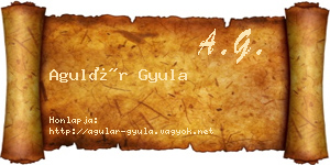Agulár Gyula névjegykártya
